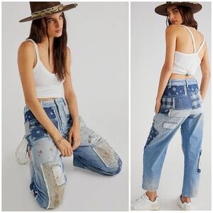 Free people x We The Free Azalea Daisy
Patchwork Blue Jeans SZ 31